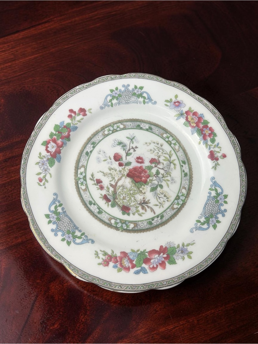 Vintage Paragon Tree of Kashmir 6-Piece Floral Plate Set Made in England